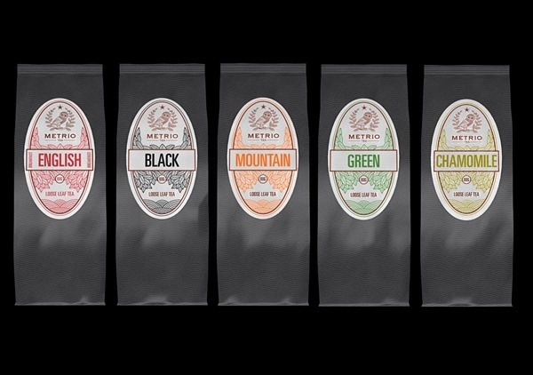 Metrio Tea on the Behance Network #packaging