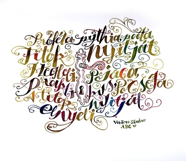 poems in calligraphy on the Behance Network #illustration #lettering #watercolor #typography