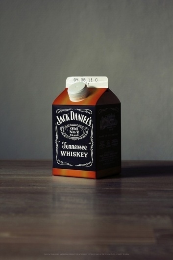 Packaging example #688: Alcohol Milk Packaging | Fubiz™ #packaging #alcohol #jack #daniels