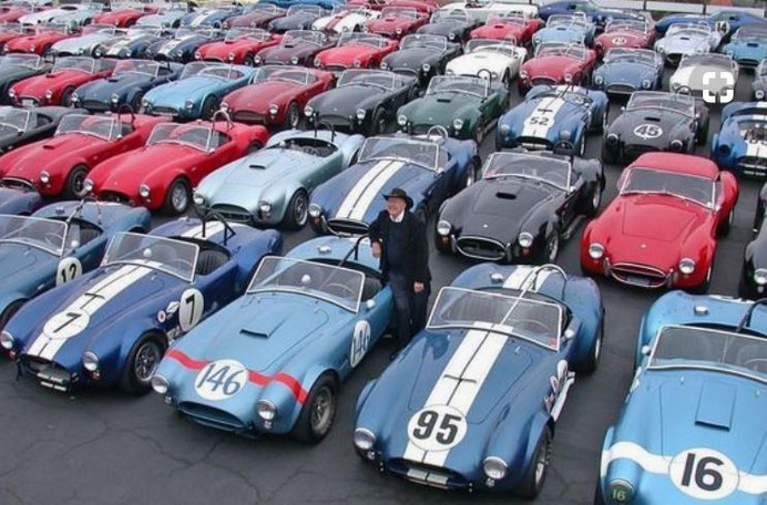 vintageclassiccars: "Tribute to Carroll Shelby - he´s now in Cobra heaven. "
