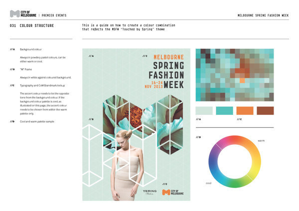Melbourne Spring Fashion Week Concept & Guidelines on Behance #creative #white #sarita #city #design #guidelines #of #black #melbourne #identity #and #logo #3d #walsh
