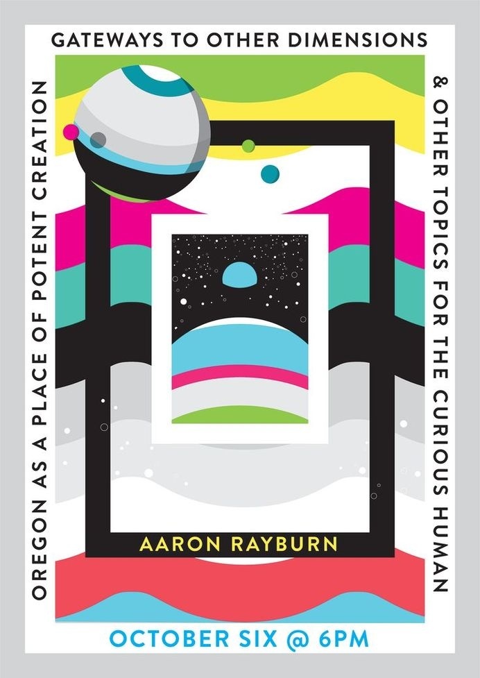 Aaron Rayburn Design Week Portland lecture poster #rayburn #vector #modern #aaron #portland