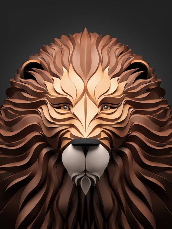 Predators – Amazing Digital Art by Maxim Shkret #predators #lion #digital #illustration #art