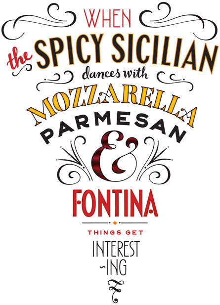 Jessica Hische #campaign #type #ad #pizza
