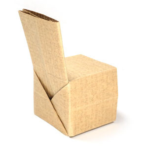 How to make a simple regular origami chair (http://www.origami-make.org/howto-origami-chair.php)