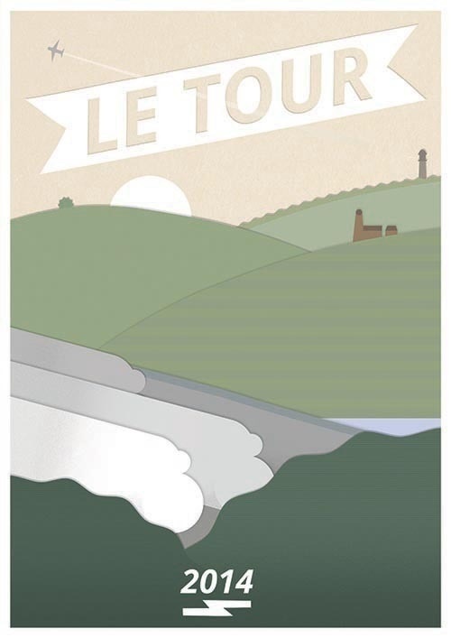 Tour de France #geometric #landscape #yorkshire #minimal #poster #le #cycling #tour