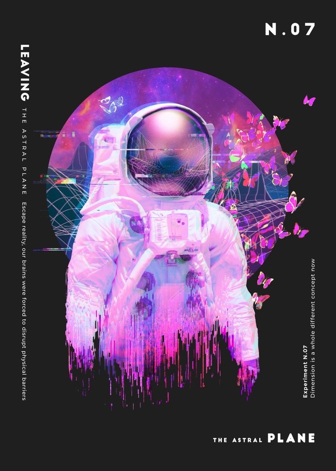"Astronaut" Poster Print on metal by Sam Kal