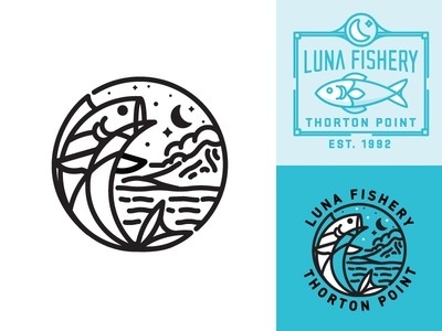 Luna Fishery #fishtown #illustration #fish