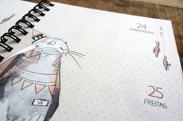 Prinzapfel Calendar 2014 #calendar #doogle #prinzapfel #planner #illustration