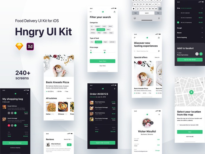 Food Delivery UI Kit Update