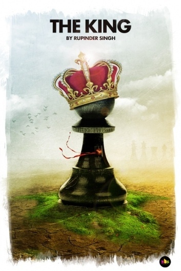 365 Concepts (The King) #chess #365 #concepts #illustration #manipulation #poster #king #green