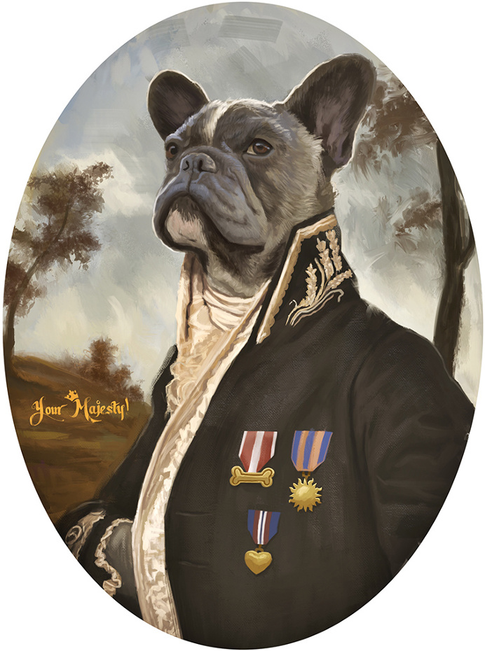 French bulldog portrait by Pablo Estepan #bulldog #portrait #illustration