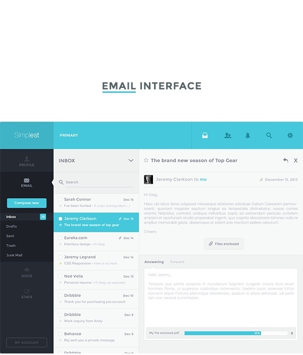 Simplest V2 A flat & simple application on Web Design Served #flat