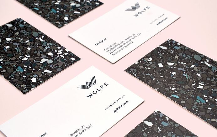 Wolfe Business Cards by Equal Parts Studio
#branding #businesscard #printdesign #terrazzo