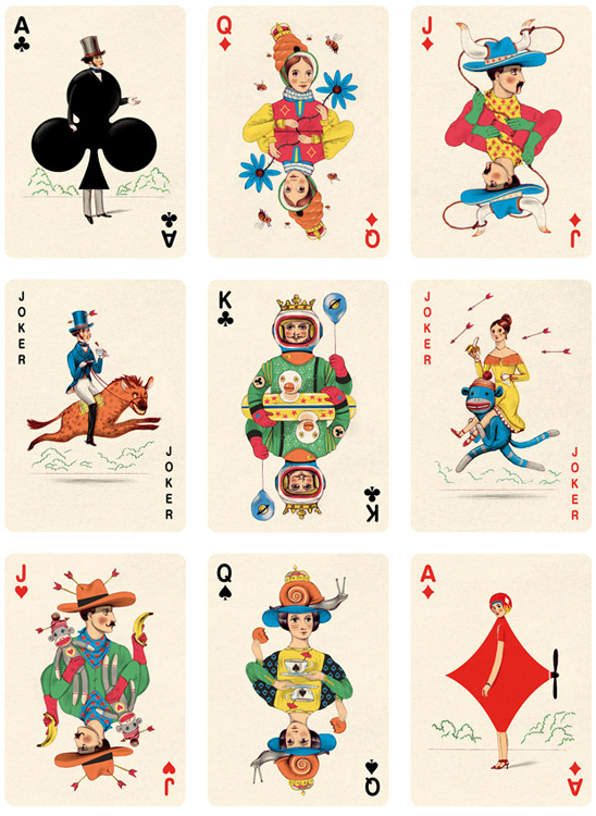 Deck of Playing Cards Illustration by Jonathan Burton #cards #naipe