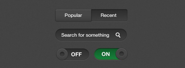 Black ui kit with switch buttons Free Psd. See more inspiration related to Box, Black, Search, Ui, Buttons, Psd, Dark, Switch, Ui kit, Search box, Horizontal and Kit on Freepik.