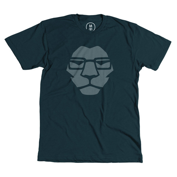 Mr. Lion #glasses #mark #clothing #leo #apparel #modern #lion #design #graphic #tshirt #shirt #clean #smart #illustration #minimal #tee #logo