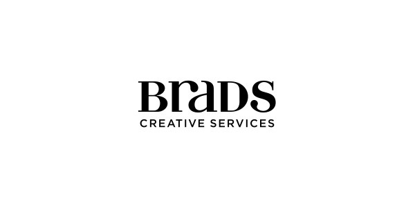 Brads custom logotype with negative space ligature for Marketing & Advertising agency