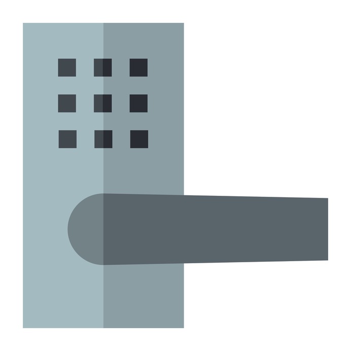 See more icon inspiration related to lock, exit, miscellaneous, door knob, key lock, door key, magnetic, entrance, electronics, door lock, card, digital and security on Flaticon.