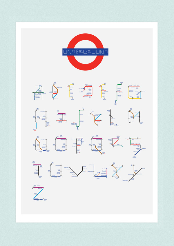 The London Underground Modular Typeface on Behance #lettering #london #tube #metro #typography