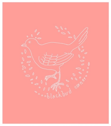 Augustine by Amanda #pink #illustration #line #bird
