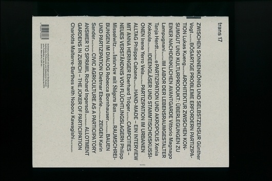 Trans 17 | Studio Reizundrisiko, Contemporary Graphic Design, Switzerland #malterre #eberle #vogt #trger #gnther #eberhard #dietmar #bund #charlotte #barthes