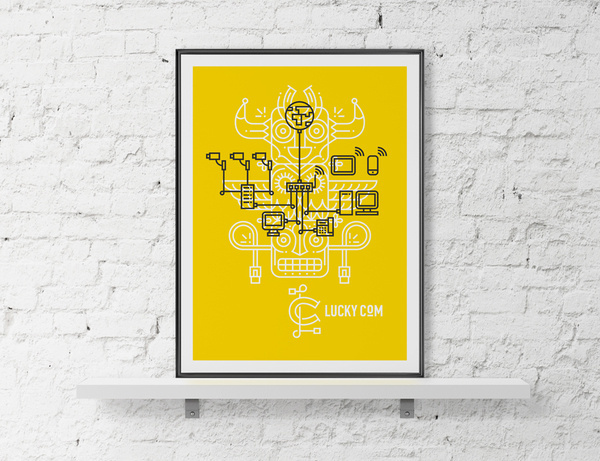 LUCKY COM Hattomonkey #poster