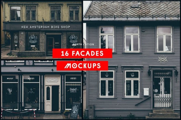 16 Facades Mockup PSD