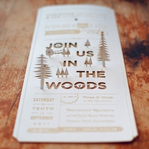 design work life » Christine & Ian's Wedding Invitations #invite #invitation #woods #lasercut #wedding