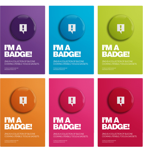 Zing! on Behance #badge #color