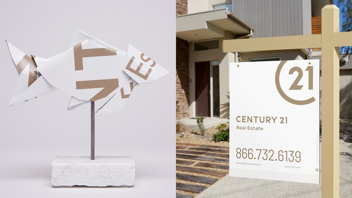 Mettle Trophies — Century 21 Trophies made from yard signs