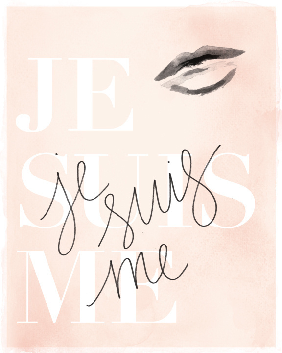 Typography inspiration example #400: je suis me, design, lettering, typography #lettering #suis #pink #power #design #lips #pretty #me...