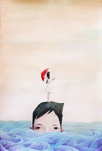 yoskay yamamoto mixed media on paper