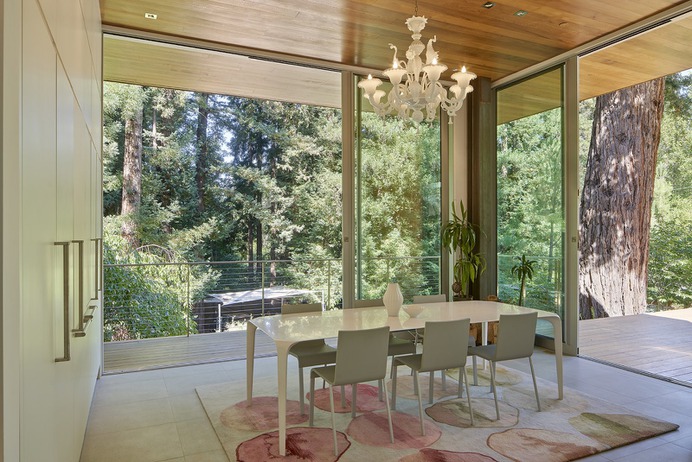 Dining Room, Table, Porcelain Tile Floor, Ceiling Lighting, Pendant Lighting, and Chair Dining Photo 6 of 17 in The TORO House by Mark English