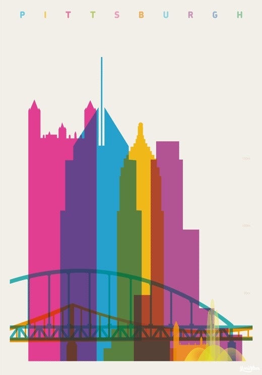 Shapes of Cities : Yoni Alter #overprinting #yoni #cities #alter #illustration #skyline