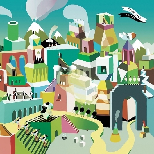 Googles billedresultat for http://tinyways.com/images/efterklang_parades.jpg #efterklang #happiness #cover #illustration #surreal