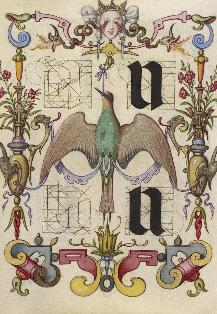 illstration, vintage, alphabet, illumination Garaż ilustracji książkowych - pstrobazar.blogspot.com