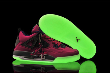 Nike Jordan 4(IV) Glow In The Dark Pink Foil Women Design #shoes