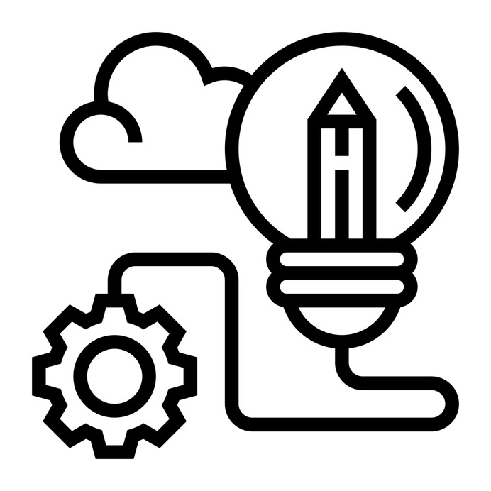 See more icon inspiration related to idea, cloud, lightbulb, pen, gear, solution, thinking, creative, pencil, marketing and light on Flaticon.