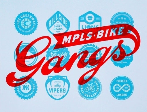 Design Work Life » Allan Peters: Artcrank 2012 #bikes #artcrank #vintage #poster #badges #type