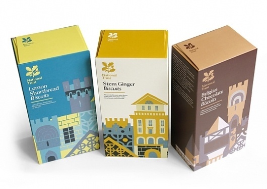 National Trust : Lovely Package . Curating the very best packaging design. #packaging #biscuits #illustration #national #trust