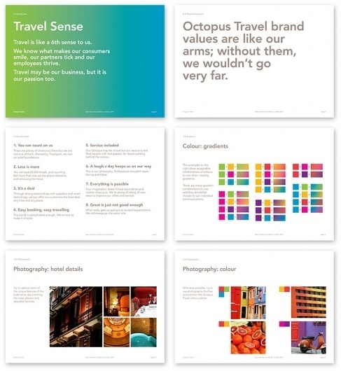 Saffron Brand Consultants » Octopus Travel #branding #guide #guidelines #corporate #style