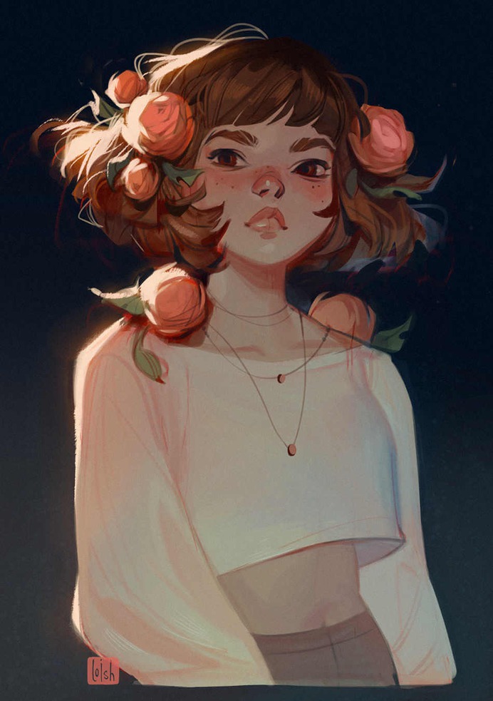 Cute girl by loish