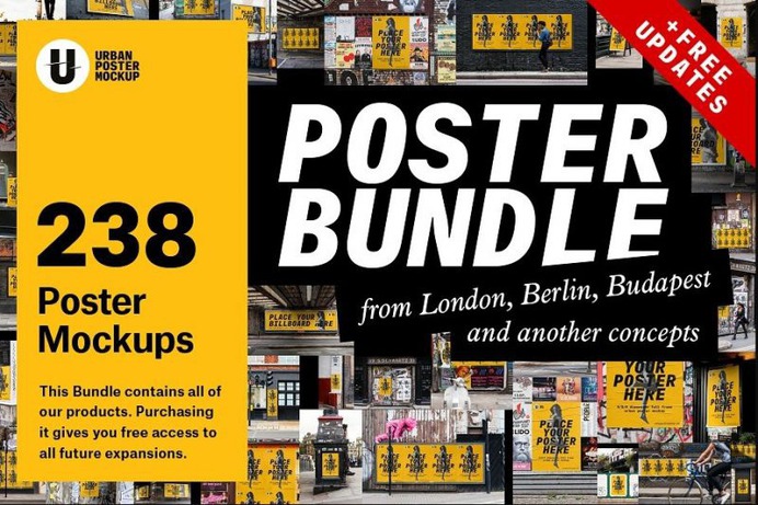 Urban Poster Mockups Bundle