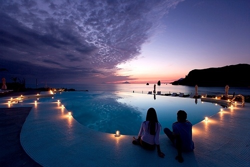 rhys #candles #sky #travel #romance #pool #architecture #swimming
