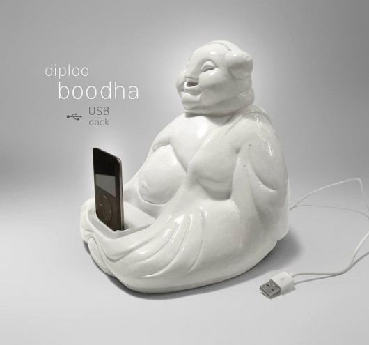 BOODHA by Diploo ˘•˘ #diploo #sculpture #white #design #original #ceramic #funny