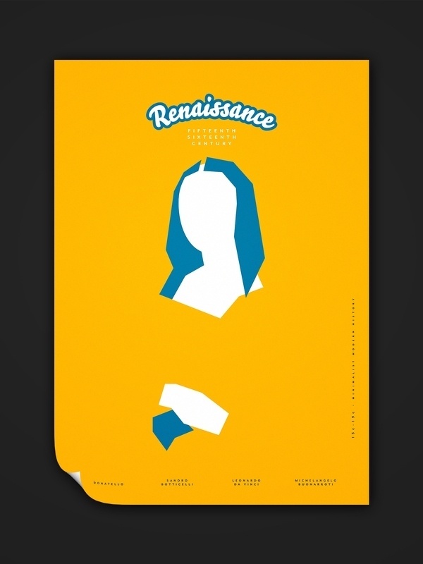 Minimalist Modern History 15c–19c on the Behance Network #history #modern #lee #wonchan #minimal #poster #renaissance #minimalist #typography