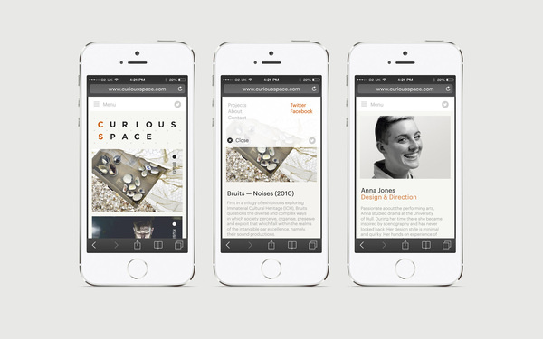Curious Space #responsive #design #website #digital #mobile #web