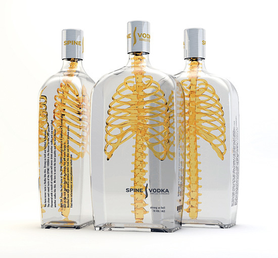 Spine Vodka: Awesome Concept by Johannes Schulz | Inspiration Grid | Design Inspiration #spine #skeleton #bottle #design #voka #product