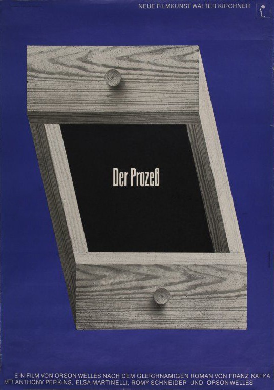 German poster for THE TRIAL (Orson Welles, France/Italy/Germany, 1962) Designer: Hans Hillmann Poster source: EMoviePoster